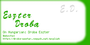 eszter droba business card